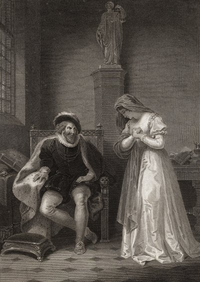 Angelo and Isabella, engraved by W.C. Wilson, from 